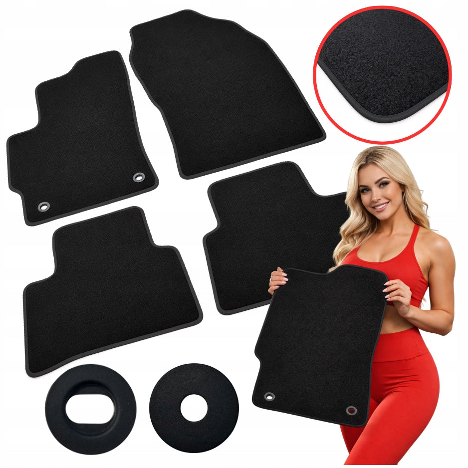 Velour Rugs Black for Every Car Model Car Mats B
