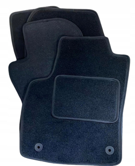 Velour Rugs for Car - Set of 4pcs Black with Reinforcement