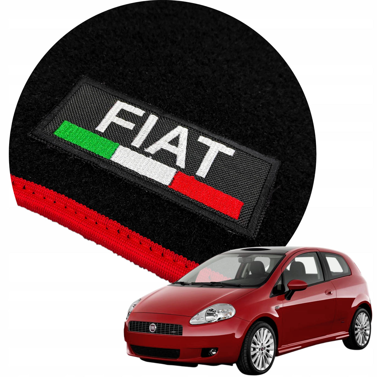 Velour Rugs for Fiat Grande Punto 2005-2012 Car Wiper Blades HAFT R Manufacturer's catalog number Dywaniki samochodowe