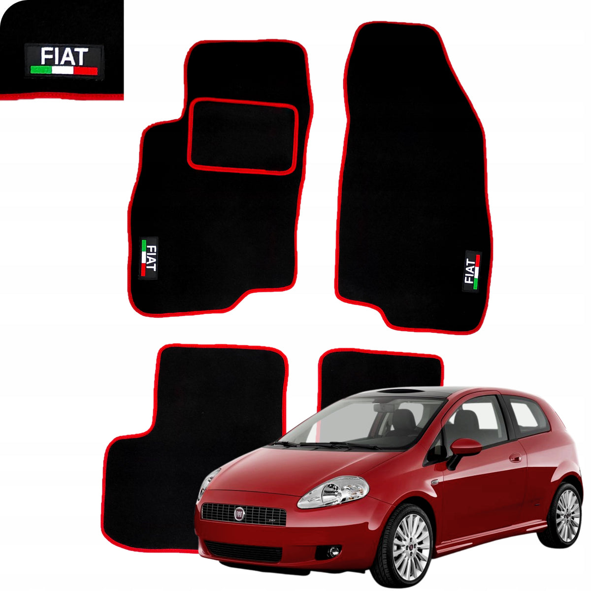 Velour Rugs for Fiat Grande Punto 2005-2012 Car Wiper Blades HAFT R