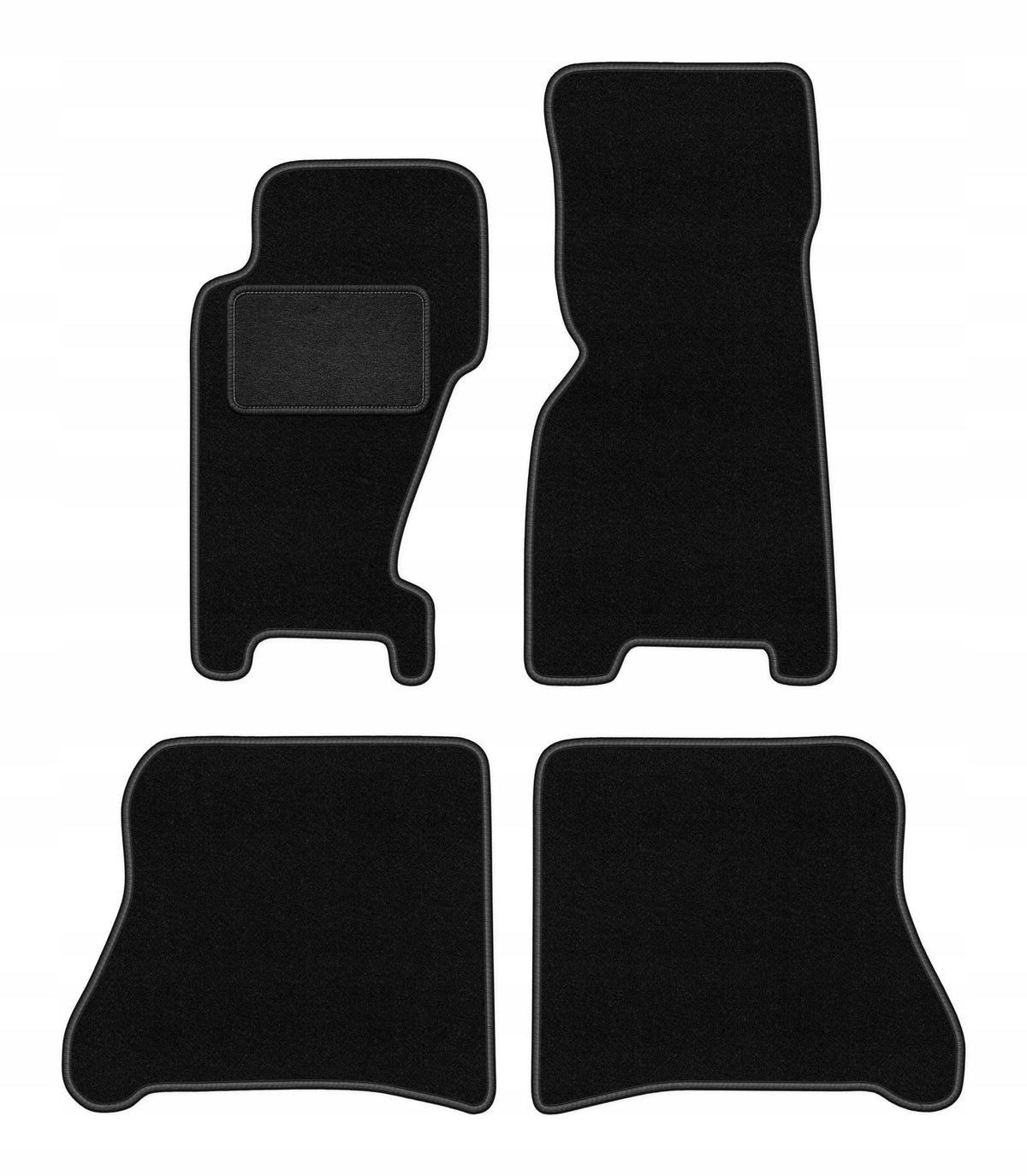 Velour Rugs for Jeep Grand Cherokee WJ 1998-2004 set LUX black