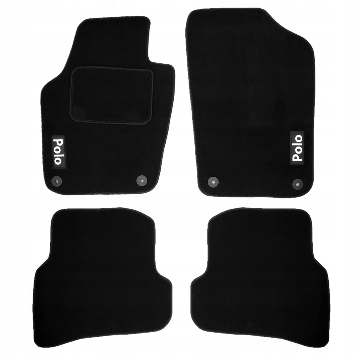 Velour Rugs for Volkswagen Polo V 2009-2017 VELOUR Mats EMBROIDERY B Packaging status original