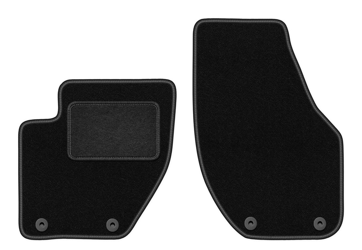 Velour car mats for Volvo V40 II 2012- front LUX black 2 pcs.