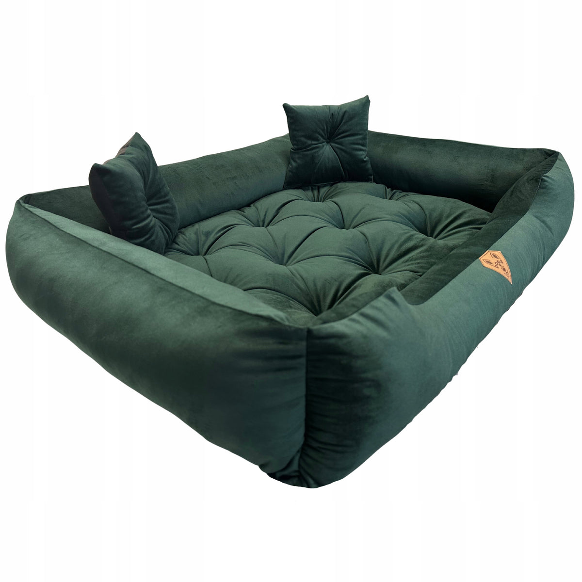 Velour cat dog bed green 90x75 cm non-slip bottom Packaging status original