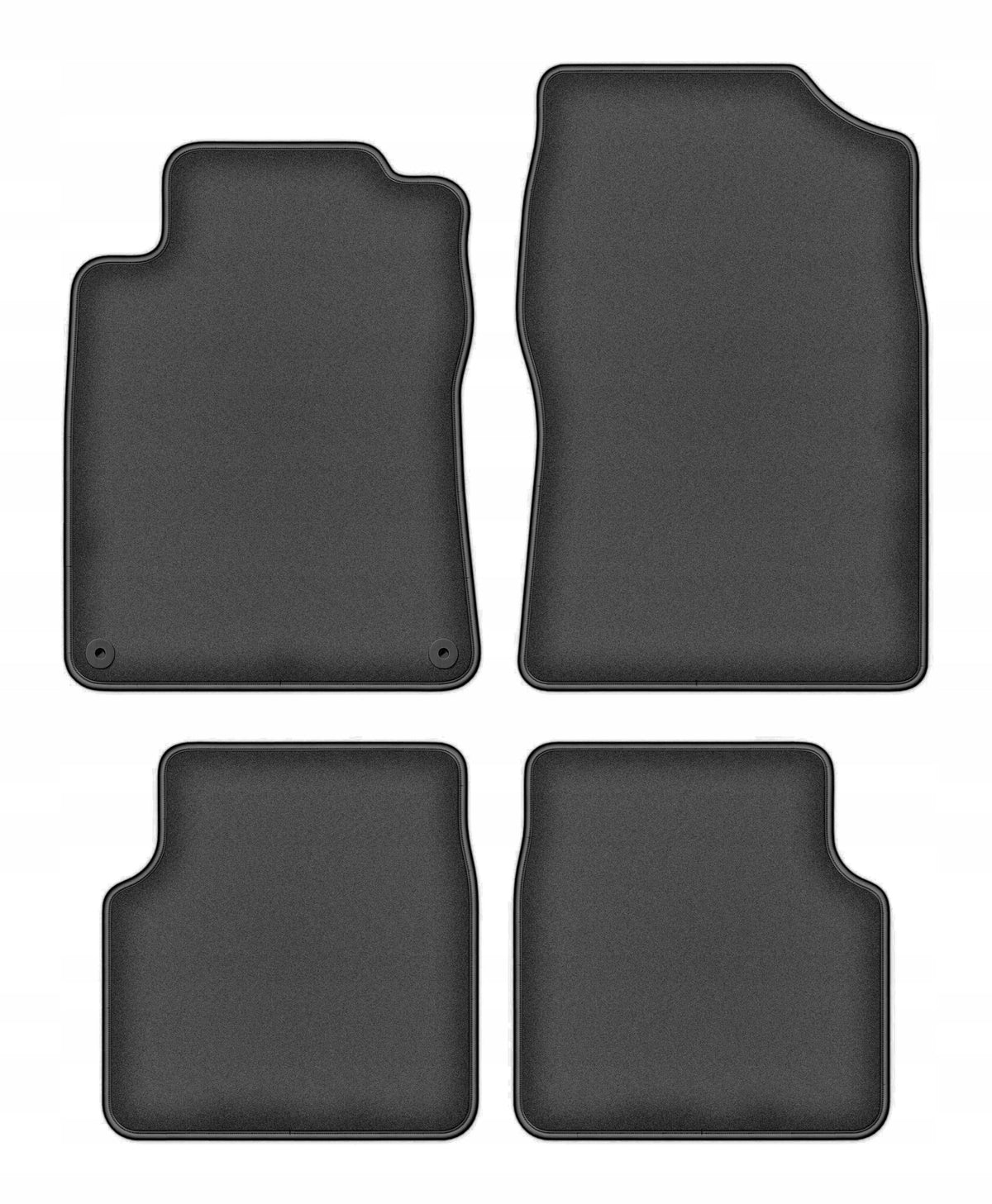 Velour rugs for Citroen XM 1989-2000 set DURBAN graphite 4 pcs.