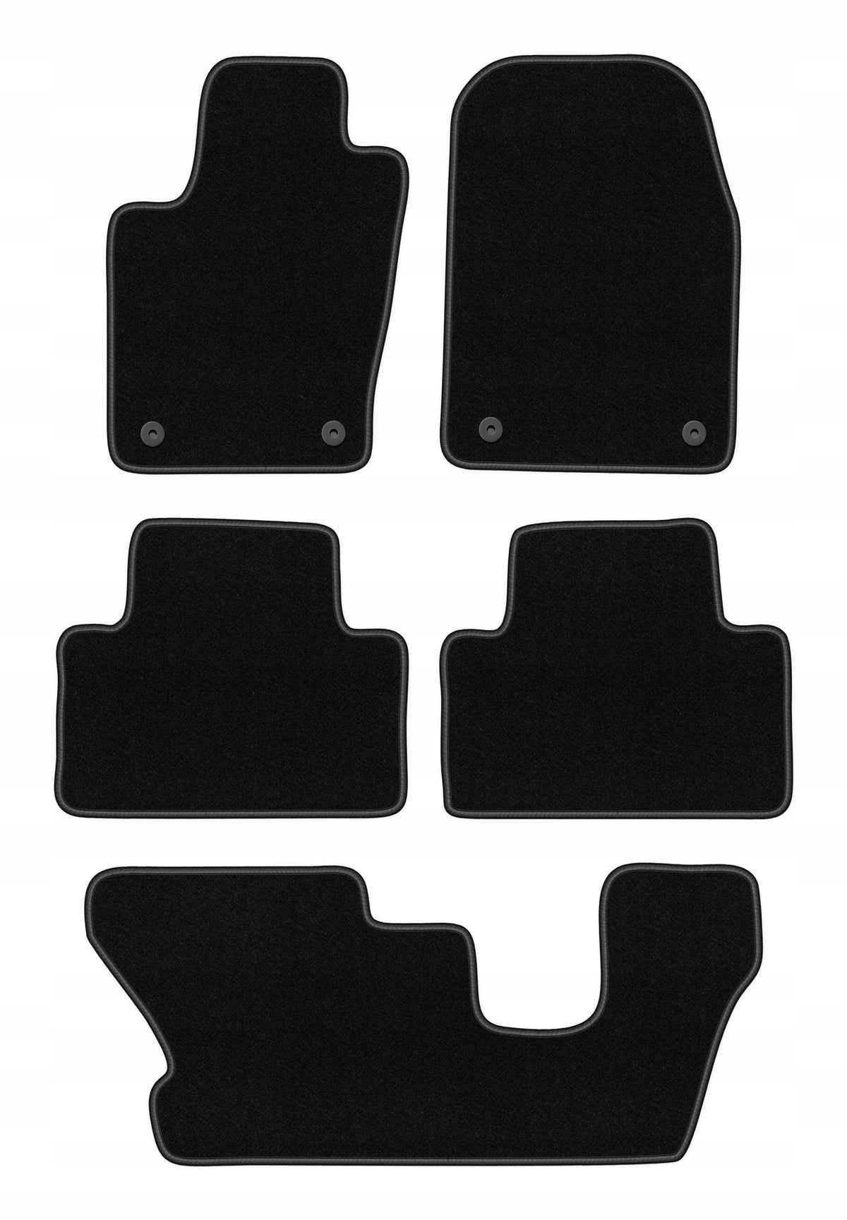 Velour rugs for Dodge Durango III 2010-2020 set BASIC 5 pcs.