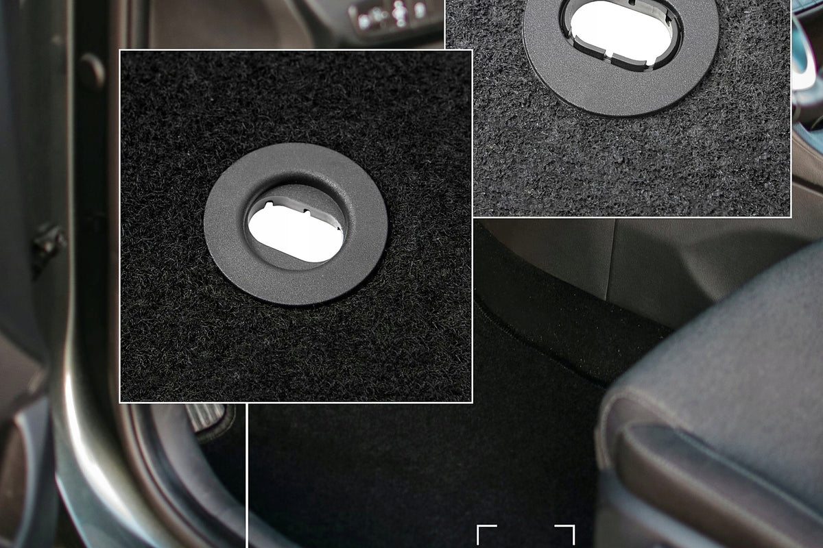Velour rugs for Ford C-MAX MK1 2003-2010 front BASIC black 2 pcs. Manufacturer Wielganizator