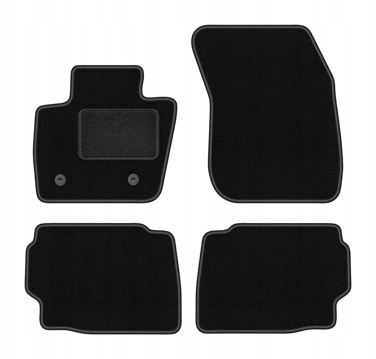 Velour rugs for Ford Mondeo MK5 2015- set LUX black 4 pcs.