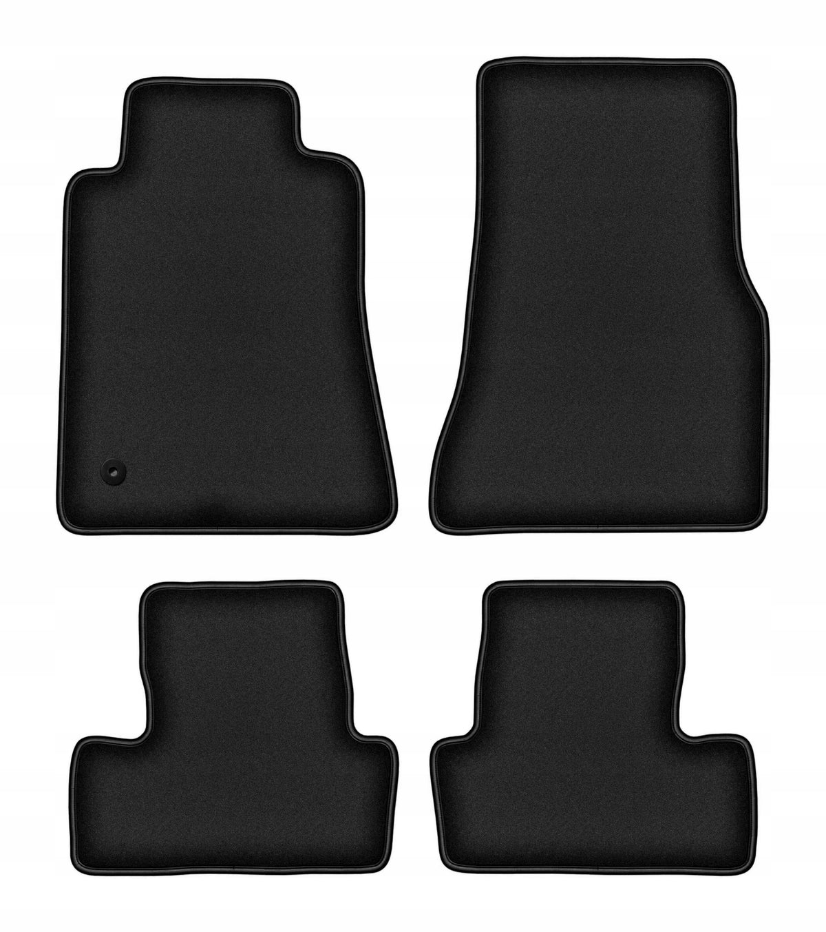 Velour rugs for Ford Mustang MK5 2004-2014 set DURBAN black
