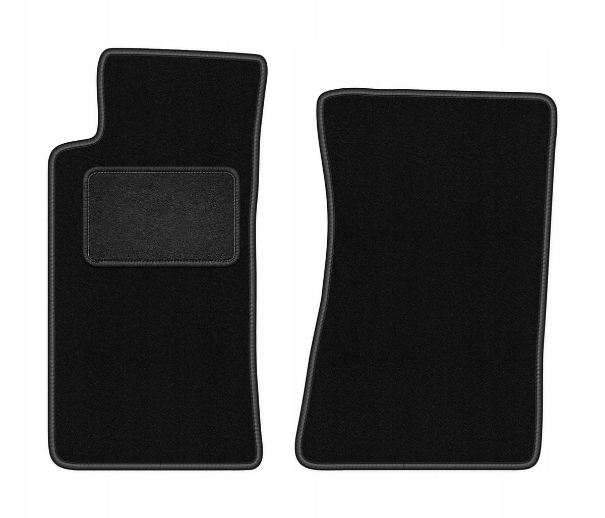 Velour rugs for Mazda MX-5 II NB 1998-2005 set LUX black 2 pcs.