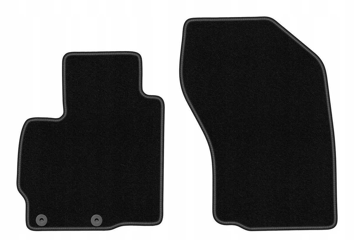 Velour rugs for Mitsubishi ASX 2010-2019 front BASIC black 2 pcs.