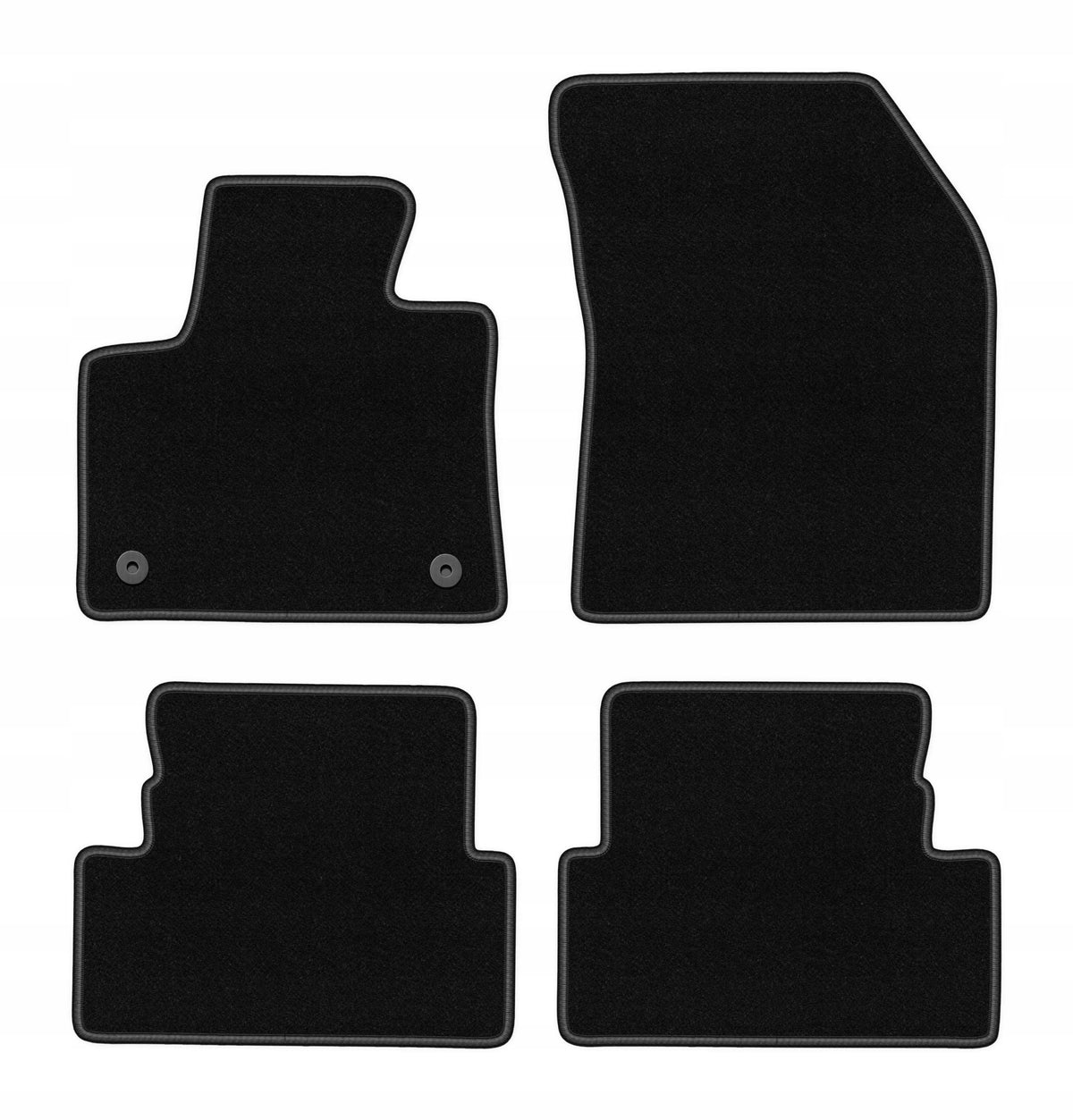 Velour rugs for Opel Grandland 2017- set BASIC black 4 pcs.