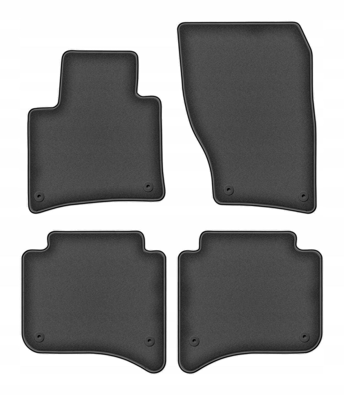 Velour rugs for Porsche Cayenne II 2010- set DURBAN graphite 4 pcs.