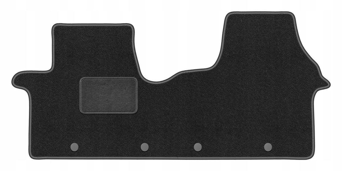 Velour rugs for Renault Trafic III 2016- front LUX graphite 1 pc.