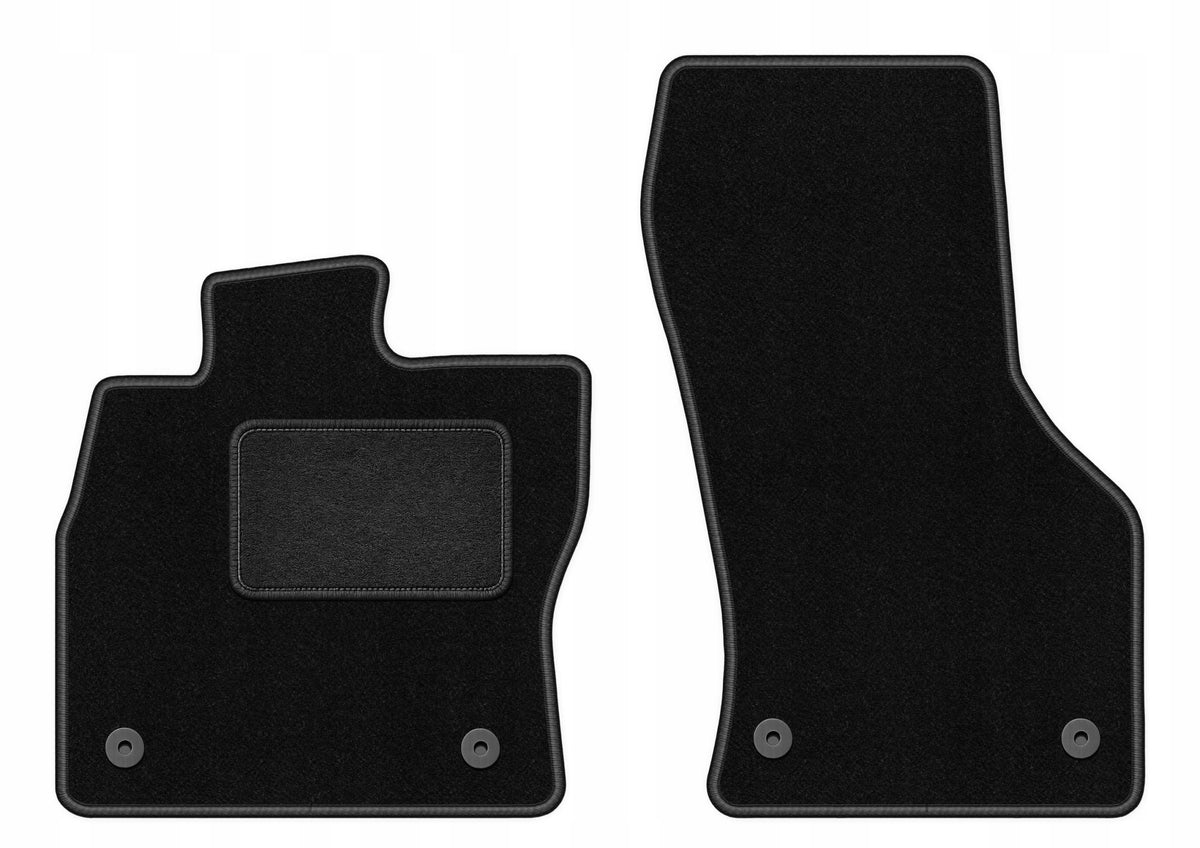 Velour rugs for Skoda Octavia III 2012-2020 front LUX black 2 pcs.