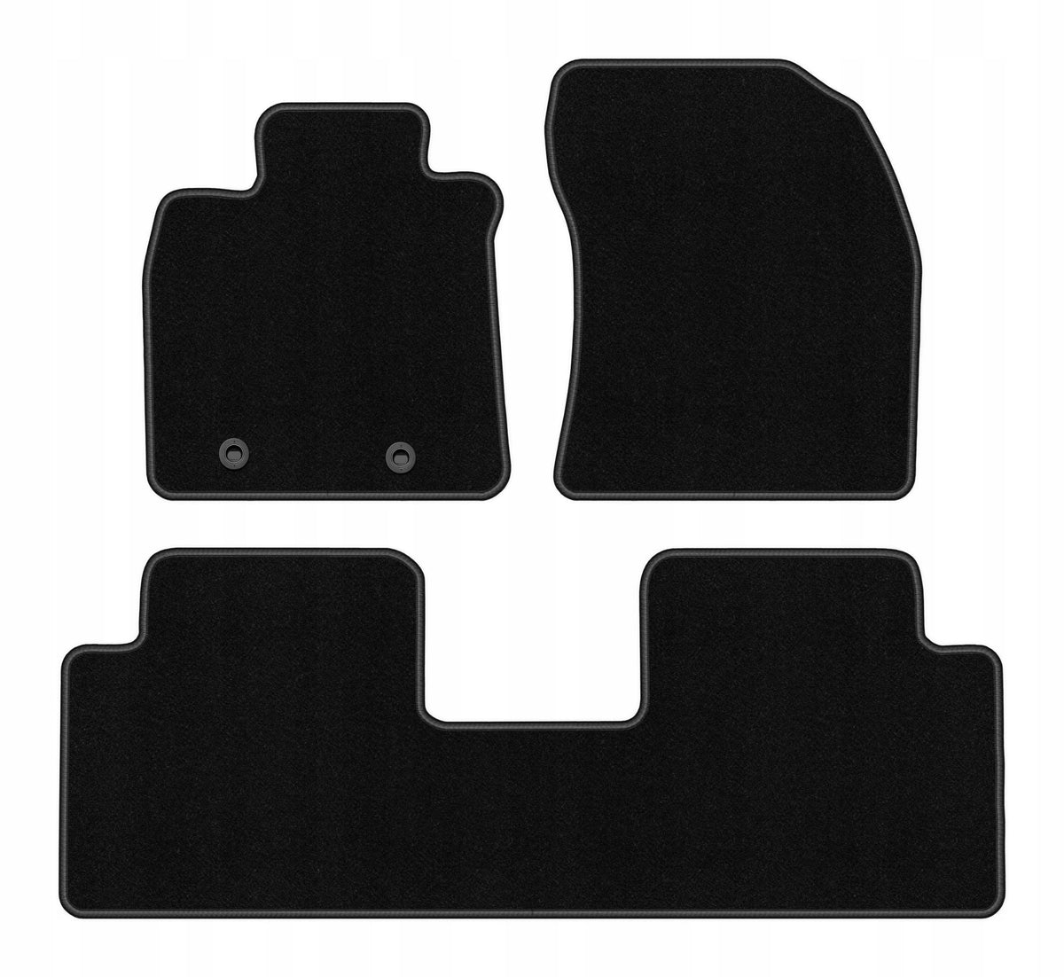 Velour rugs for Toyota Avensis III T27 2009-2018 set BASIC 3 pcs.