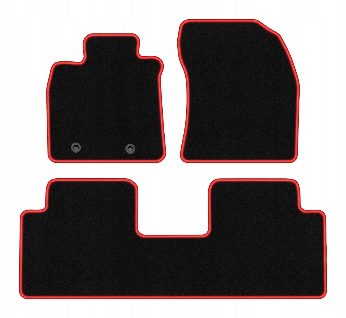 Velour rugs for Toyota Avensis III T27 set CARLUX-RED 3 pcs.