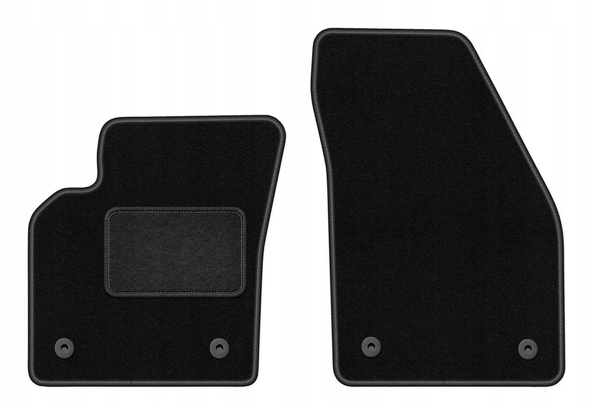 Velour rugs for Volvo C30 2006-2012 front LUX black 2 pcs.