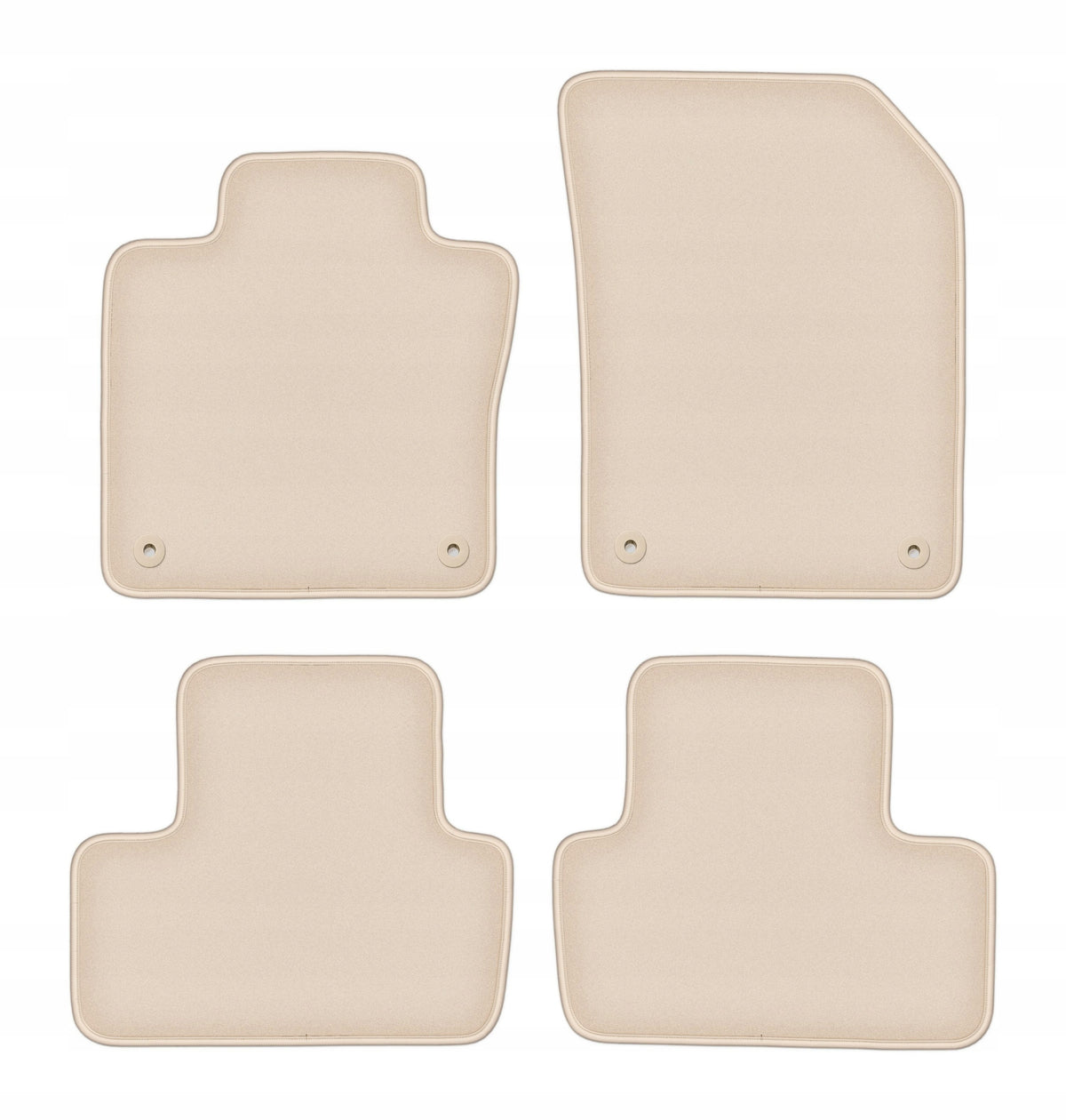 Velour rugs for Volvo XC60 II 2017- set FORTUNA beige 4 pcs.