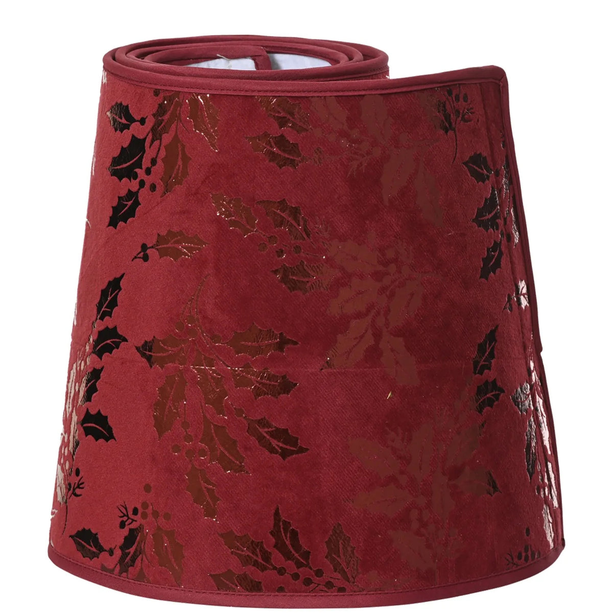 Velvet burgundy Christmas tree stand cover for Christmas tree 180 cm material