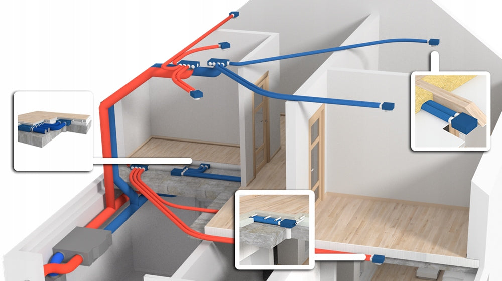 Ventilation Recuperation Project with valuation FLOOR house larger storey
