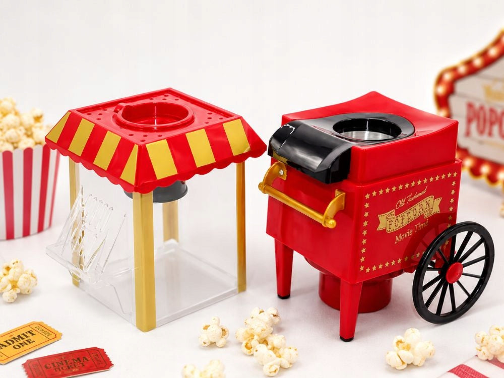 Verk 07552 Stroj na popcorn, retro vozík,1200 W, červený Brand no brand