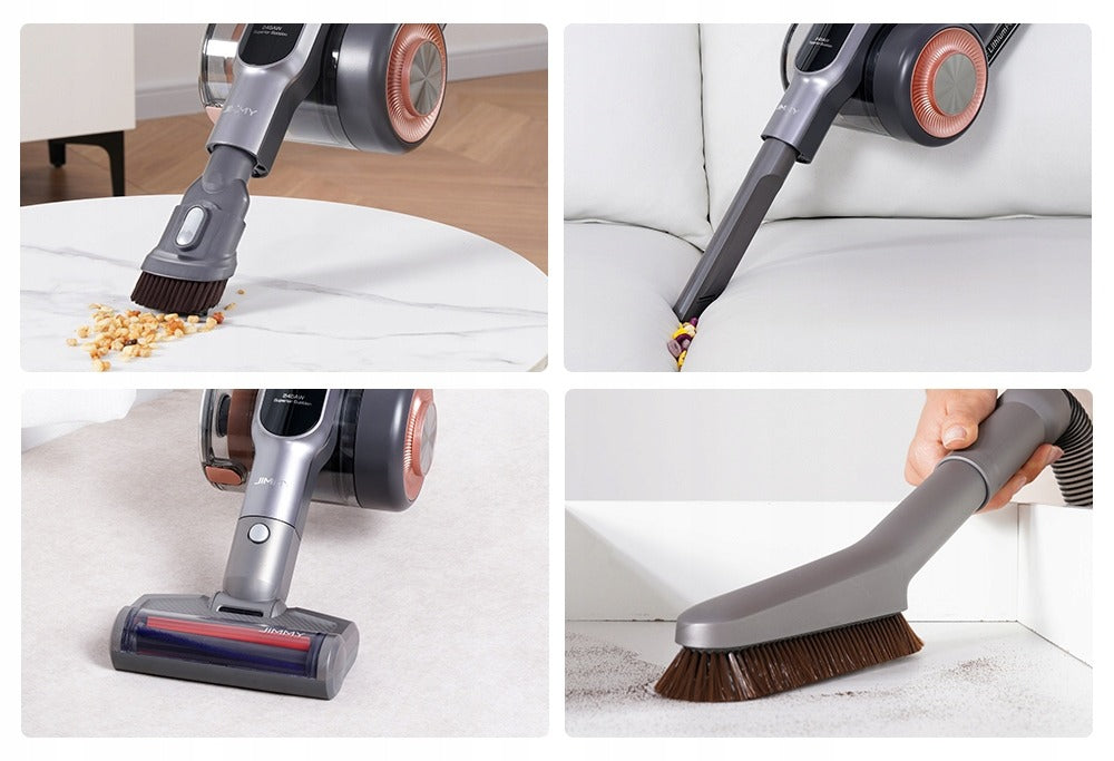 Vertical Cordless Vacuum Cleaner Jimmy H10 Pro 26Kpa 65W LCD 650W 90MIN Power supply rechargeable battery