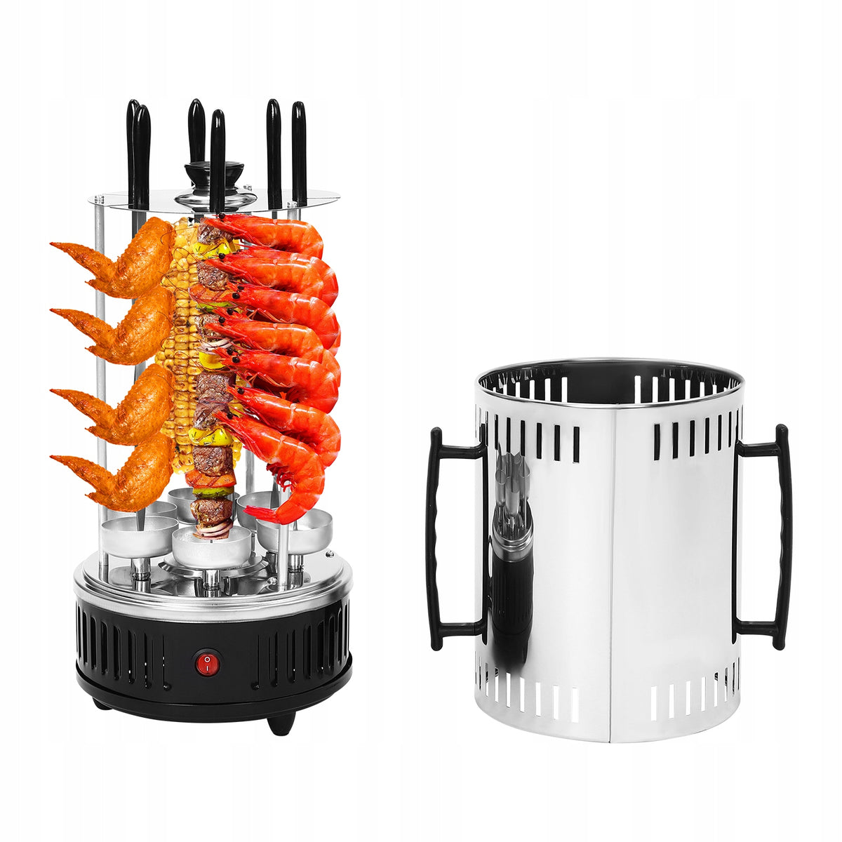 Vertical Rotisserie Grill Electric Rotating Grill Machine 1000W