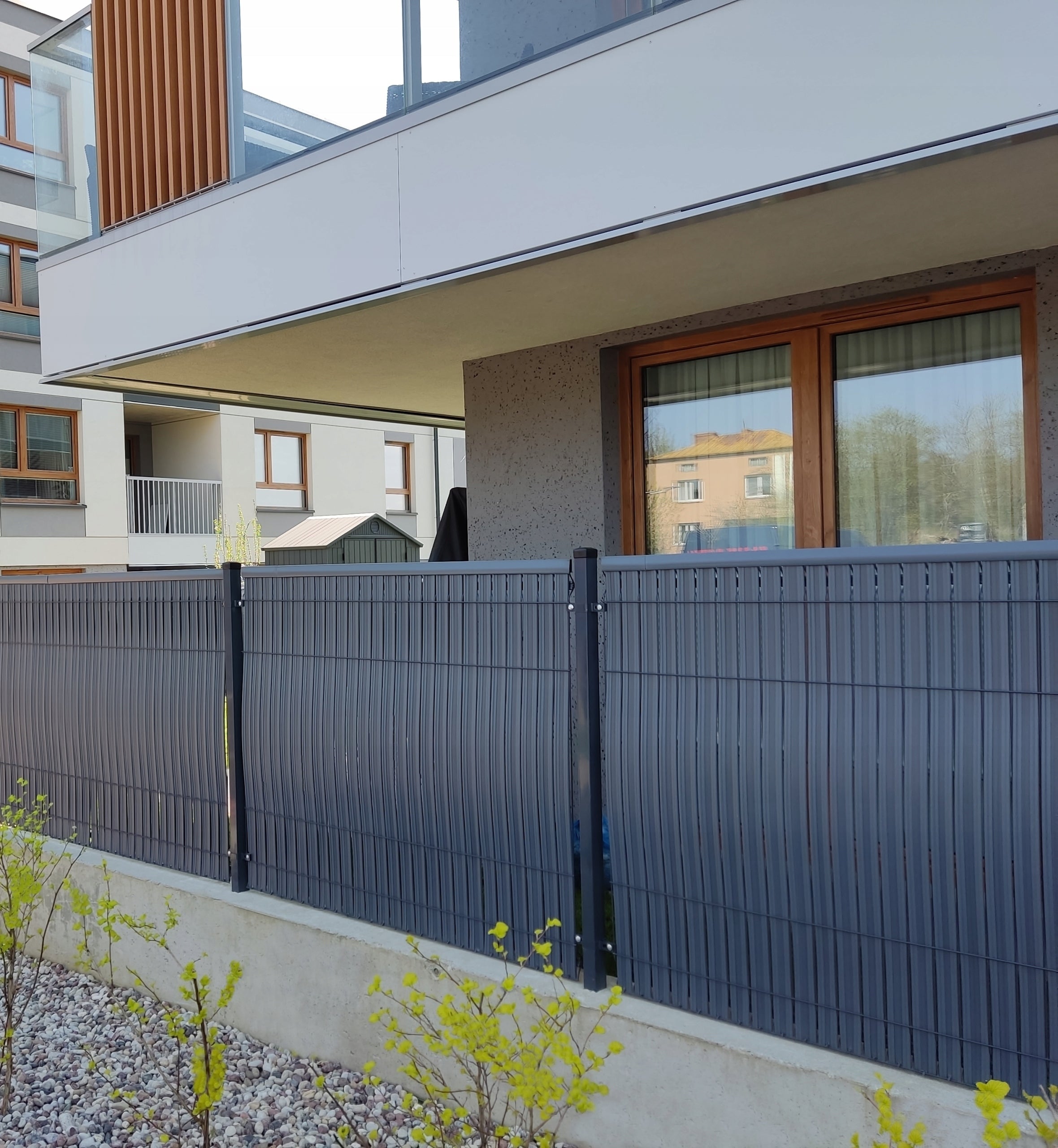 Vertical Strip Cover For 3D Fence Panels 123x250 Anthracite Set Packaging status original