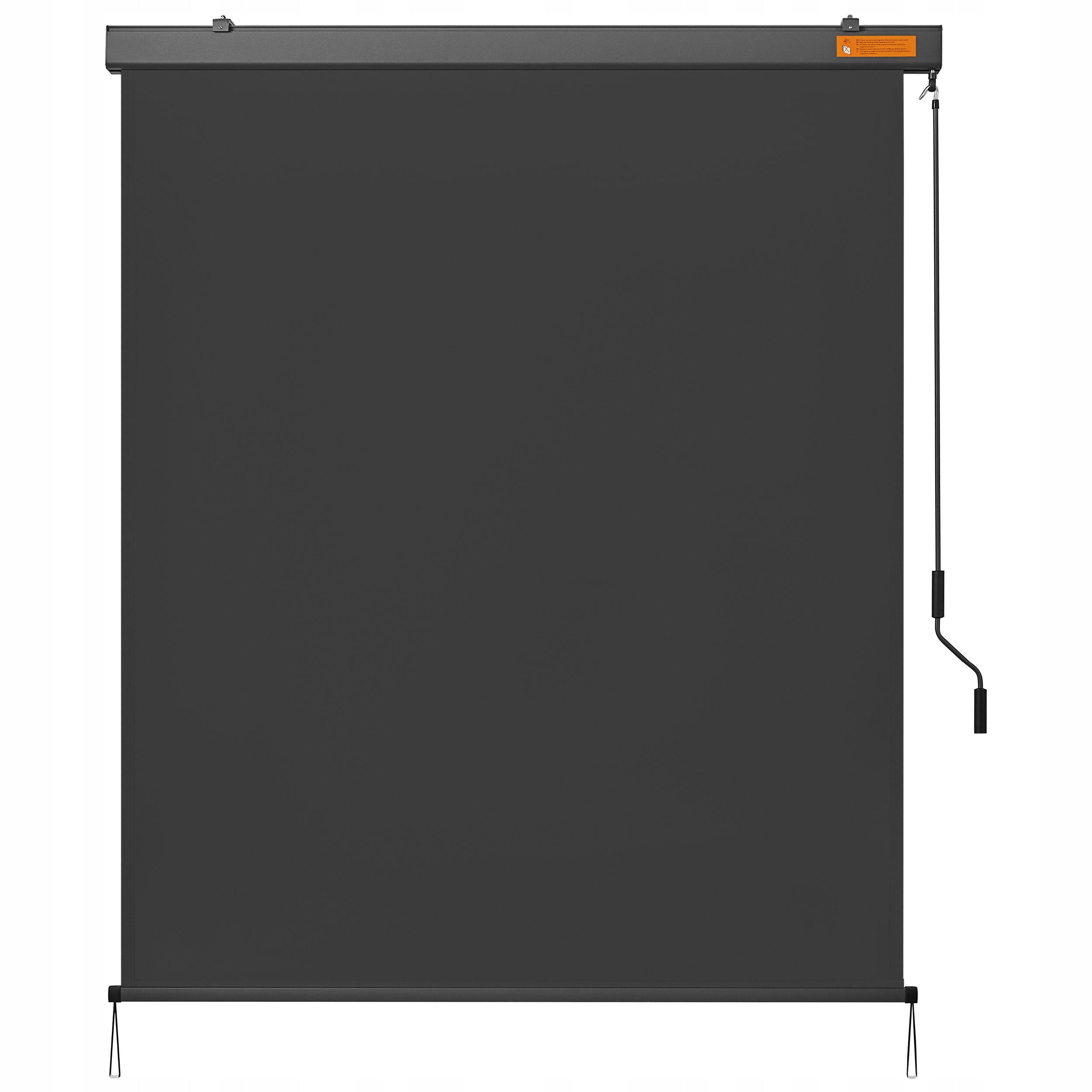 Vertical Terrace Awning, Roller Blind, 2,5×1,6m, Dark Grey