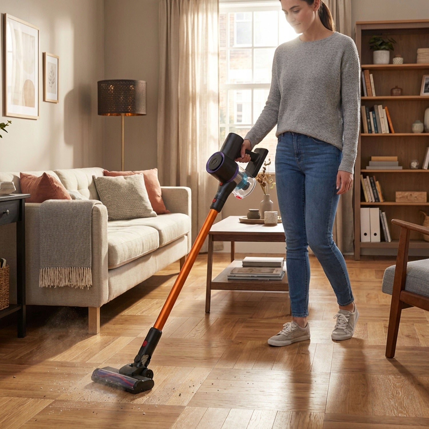 Vertical Vacuum Cleaner Wireless LED Electrobrush 2in1 for Home and Car Packaging status original