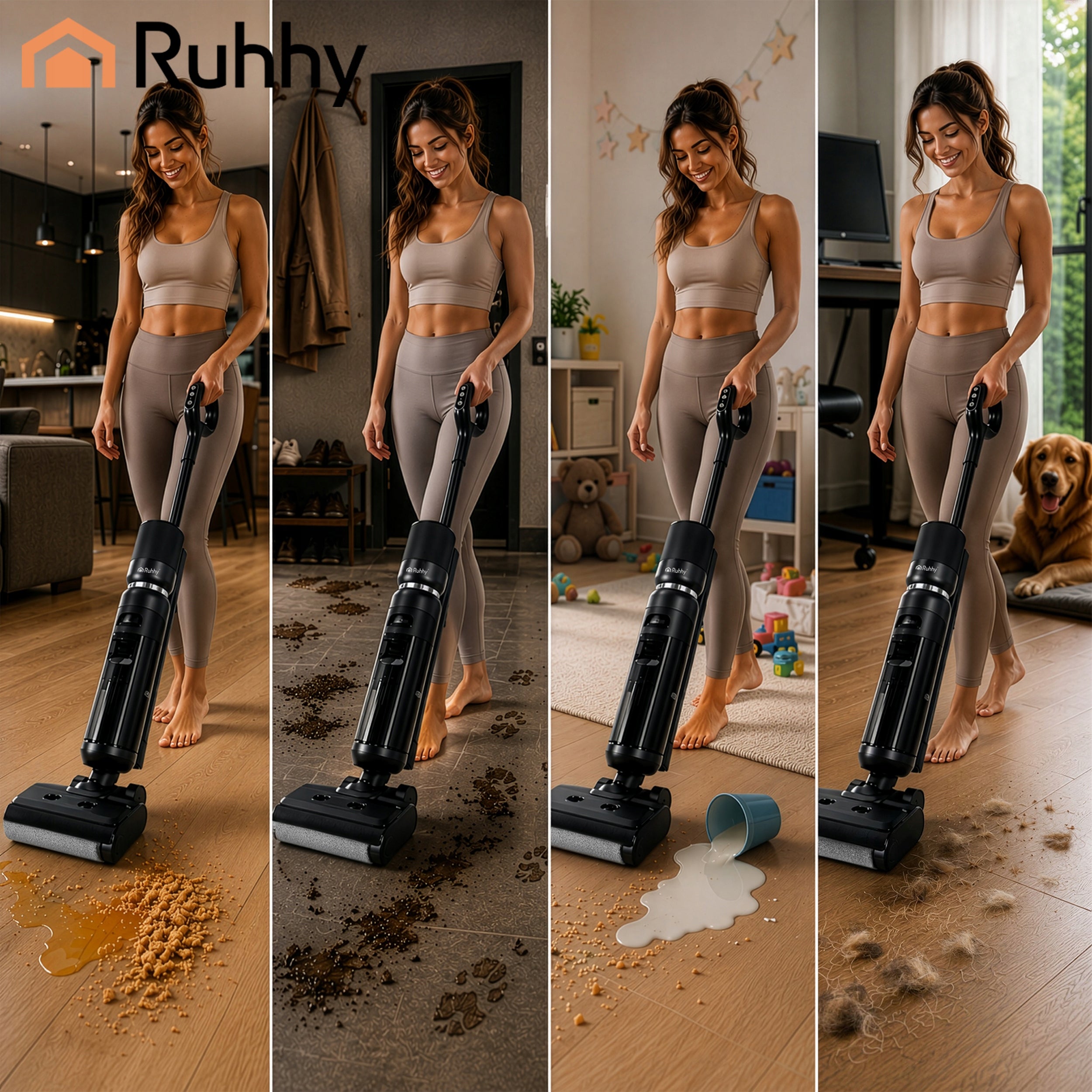 Vertical Vacuum Cleaner Wireless Self-Cleaning Powerful 16 kPa HEPA H9 Dominant color black