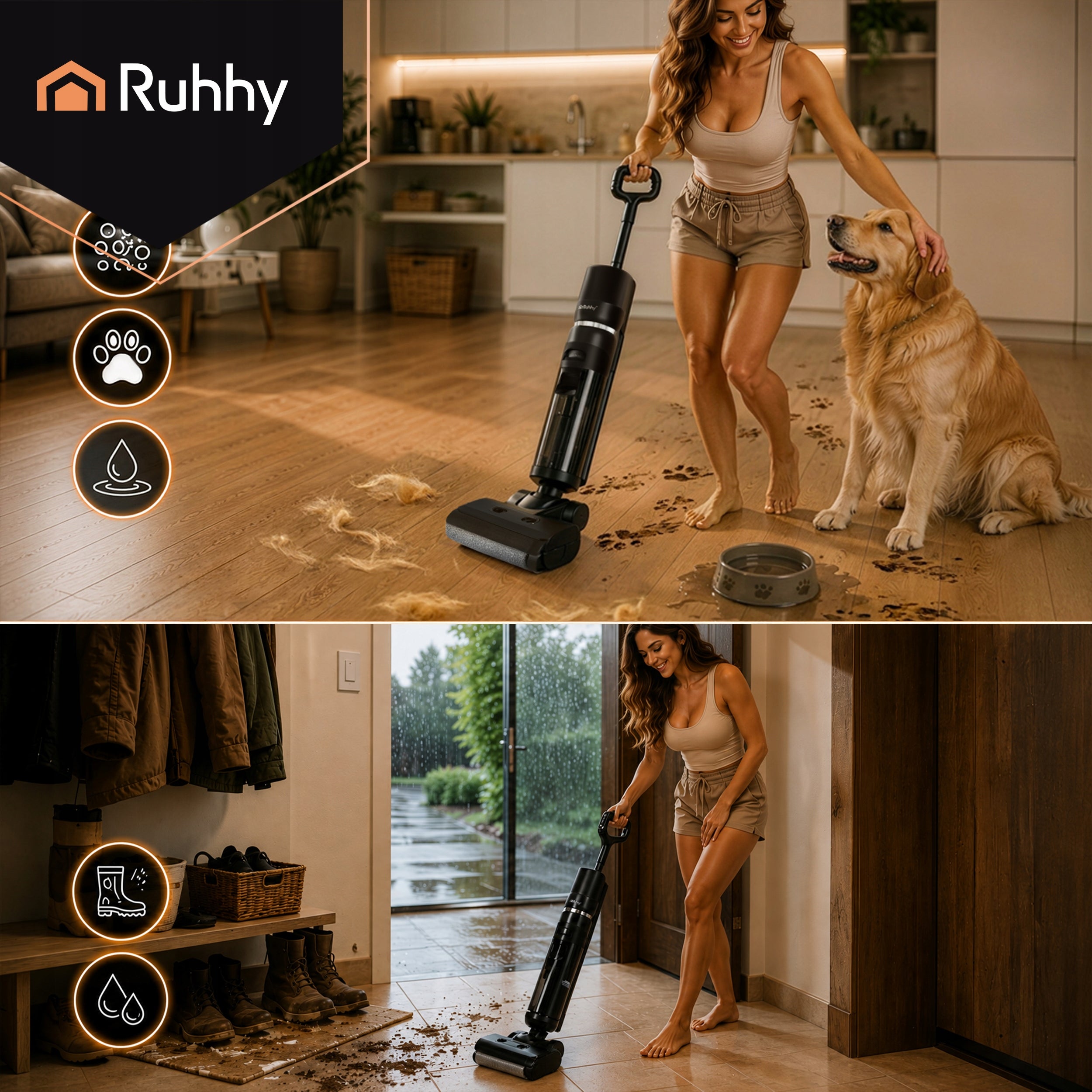 Vertical Vacuum Cleaner Wireless Self-Cleaning Powerful 16 kPa HEPA H9 Dust container volume 0.72 l