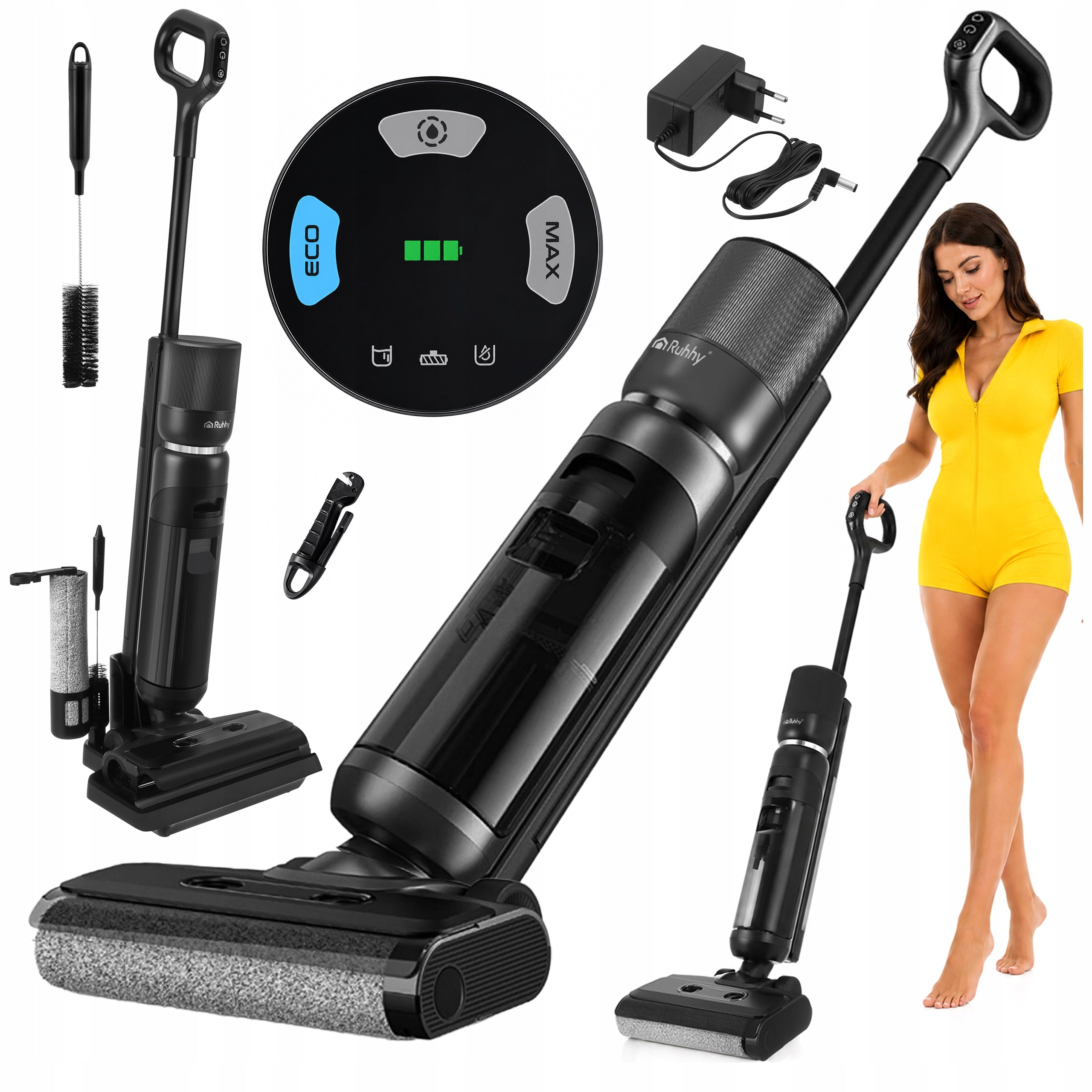 Vertical Vacuum Cleaner Wireless Self-Cleaning Powerful 16 kPa HEPA H9
