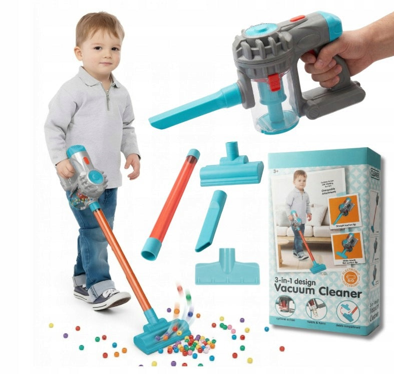 Vertical Vacuum Cleaner for Kids Toy 3in1 Interactive Balls Sound