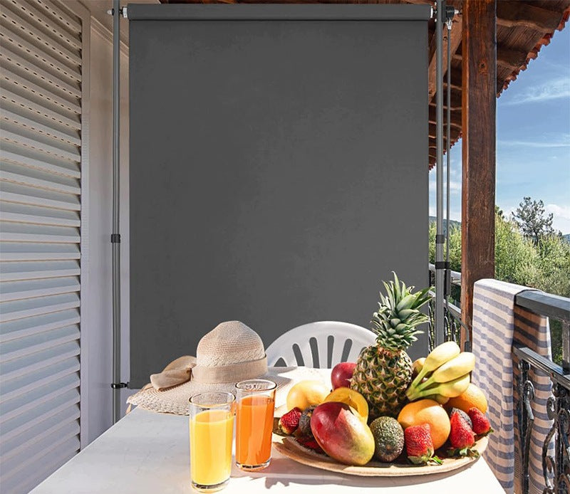 Vertical balcony sun awning with crank 120x316 cm Length 270 cm
