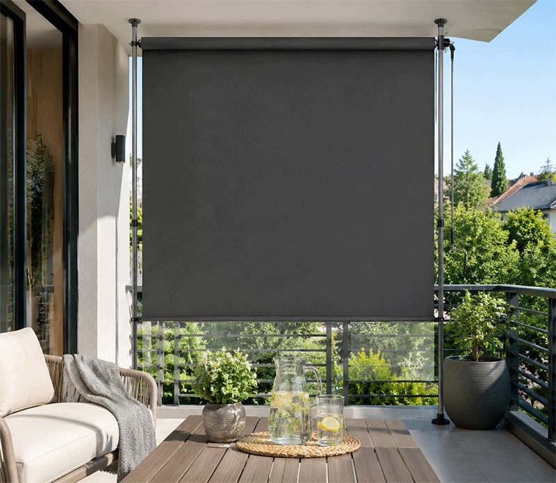 Vertical balcony sun awning with crank 120x316 cm Product width 120 cm