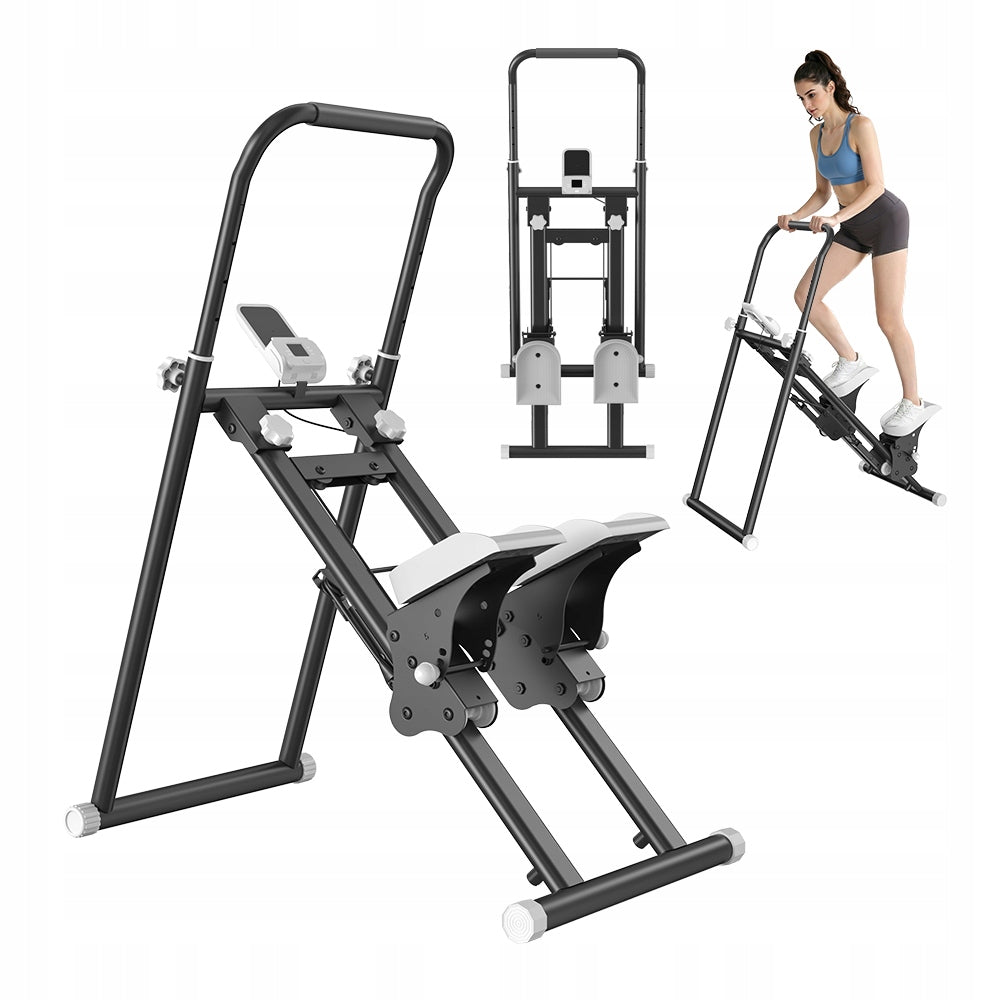 Vertical folding stepper Adjustable with LCD up to 100 kg for men and women