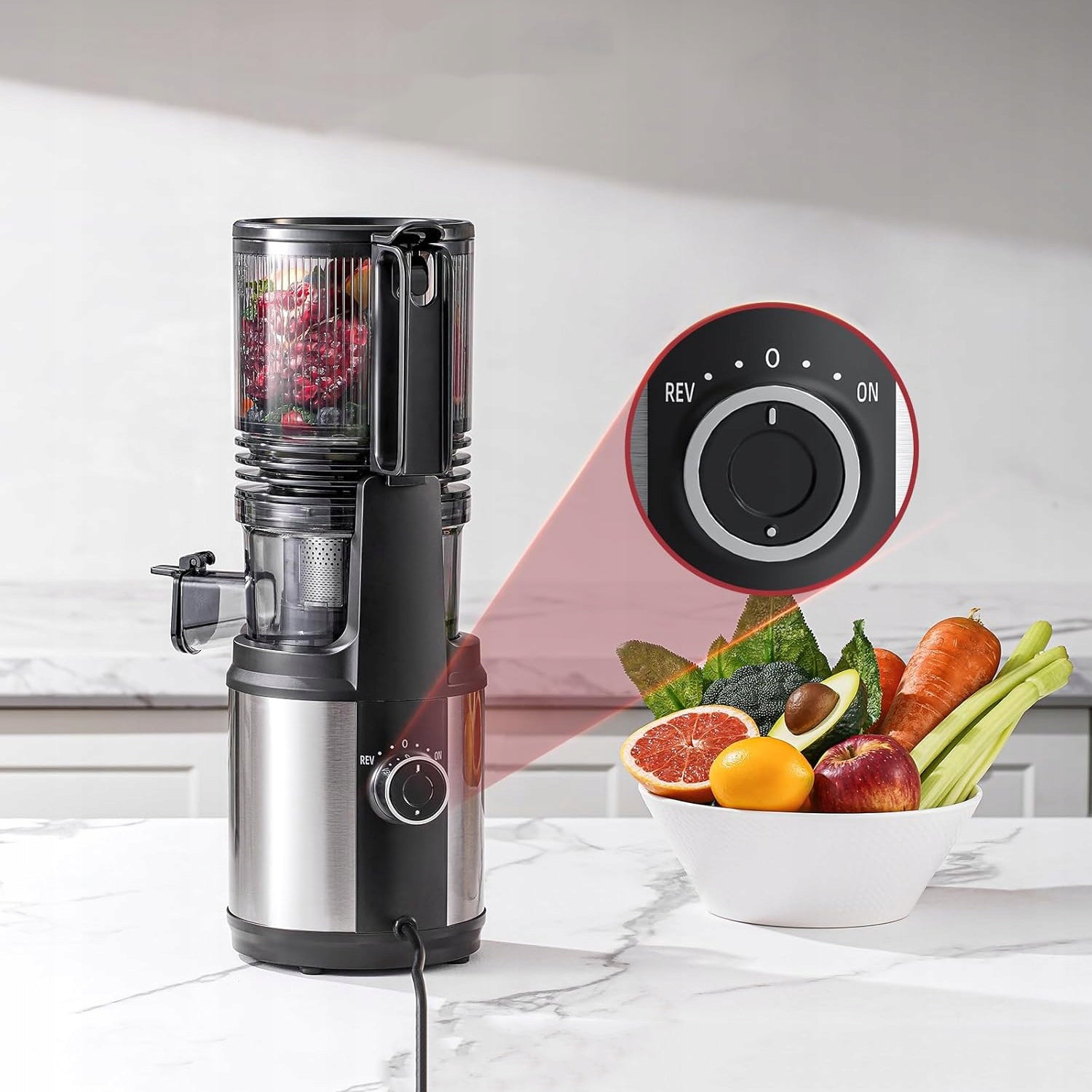 Vertical slow juicer Amzchef Slow Juicer 250 W Packaging status original