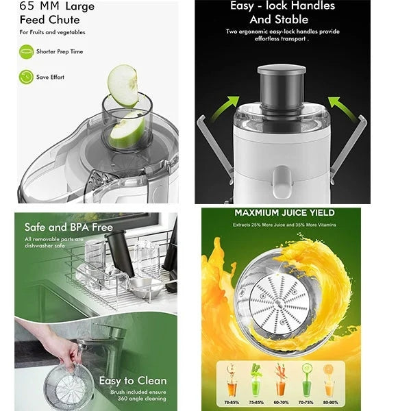Vertical slow juicer Royalty Line Pj-7613 450 W Manufacturer code Pj-7613