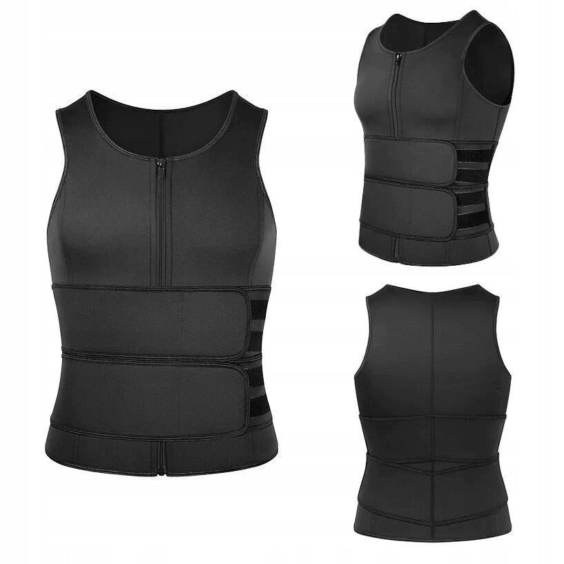 Vest Belt 2in1 Men's Neoprene Strong Sauna Abdominal Compression M K89,1 Size M