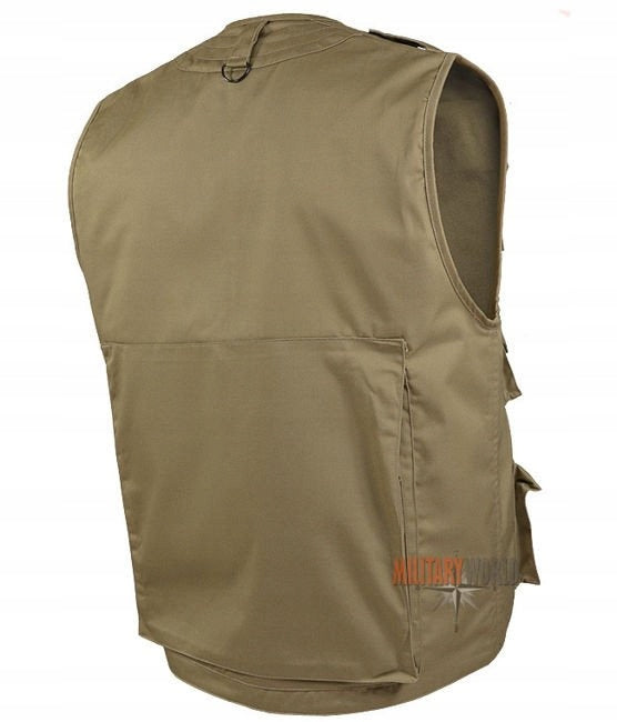 Vest Hunting Fishing Vest Mil-Tec Khaki 4XL Brand Mil-Tec