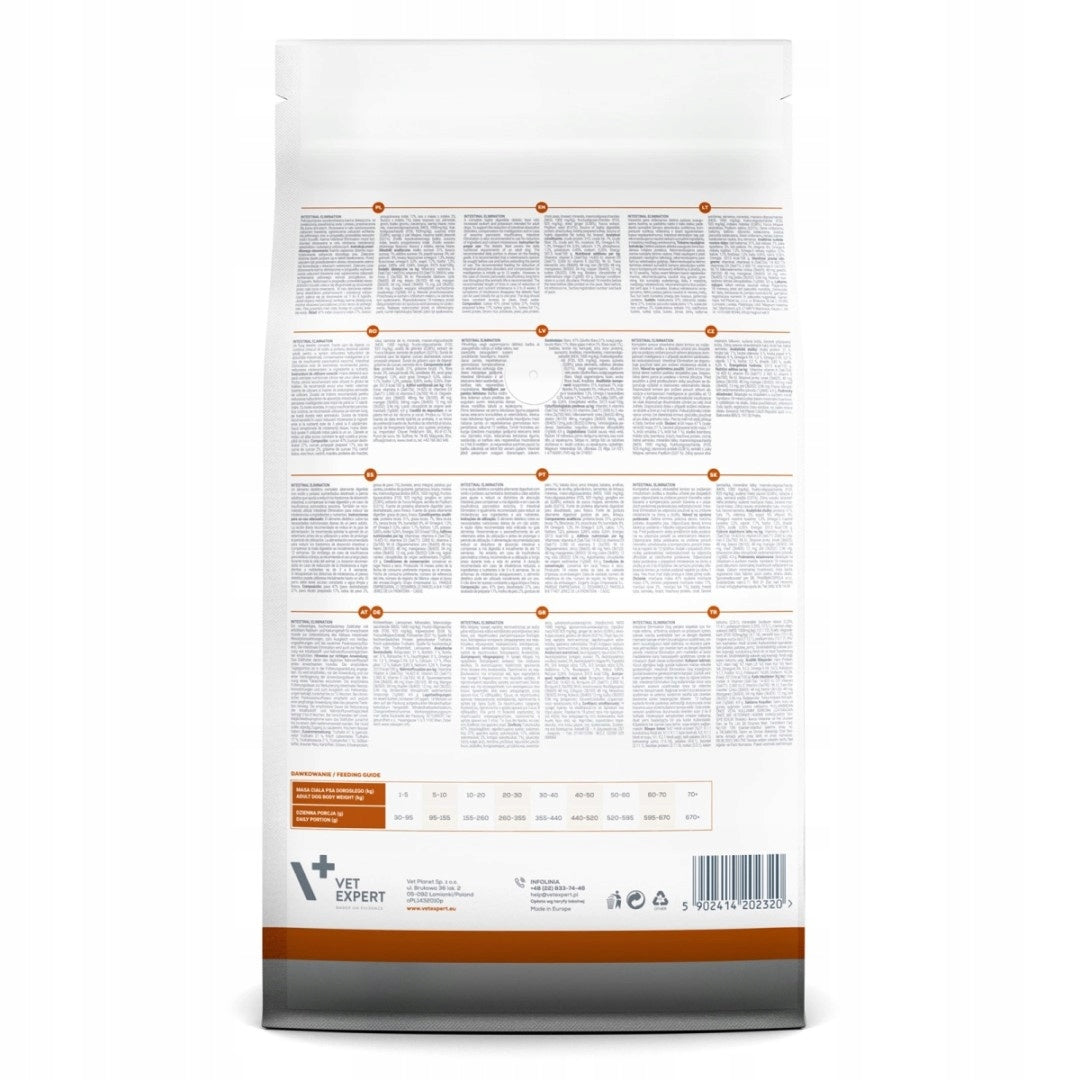 Vet Expert Intestinal Elimination Dry Dog Food Turkey 2kg Digestion Brand Vet Expert