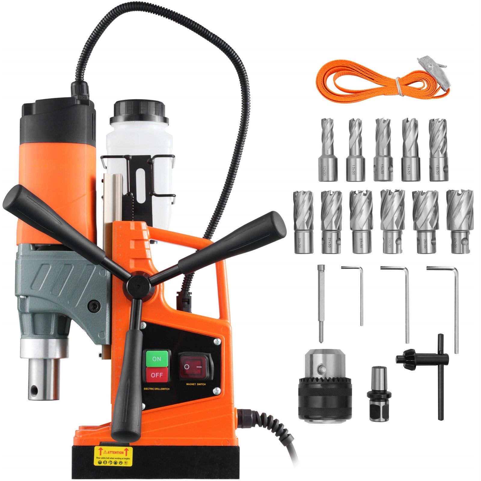 Vevor wiertarka magnetyczna siła magnetyczna 12500 N 850 obr/min 1450 W