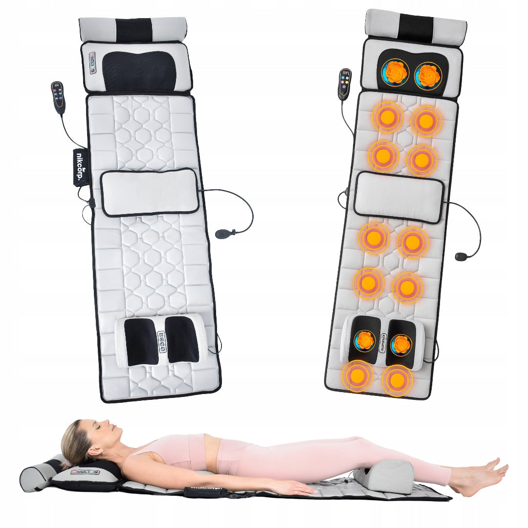 Vibration Massage Mat for Back Massage for Armchair Mattress 170x50 cm Grey