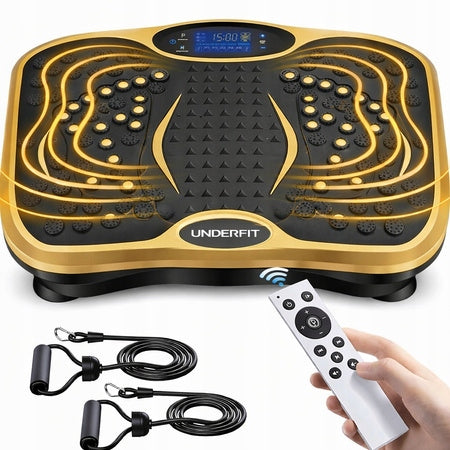 Vibration Platform for Exercise Bluetooth Massage 150 kg Gold UNDERFIT Brand UNDERFIT
