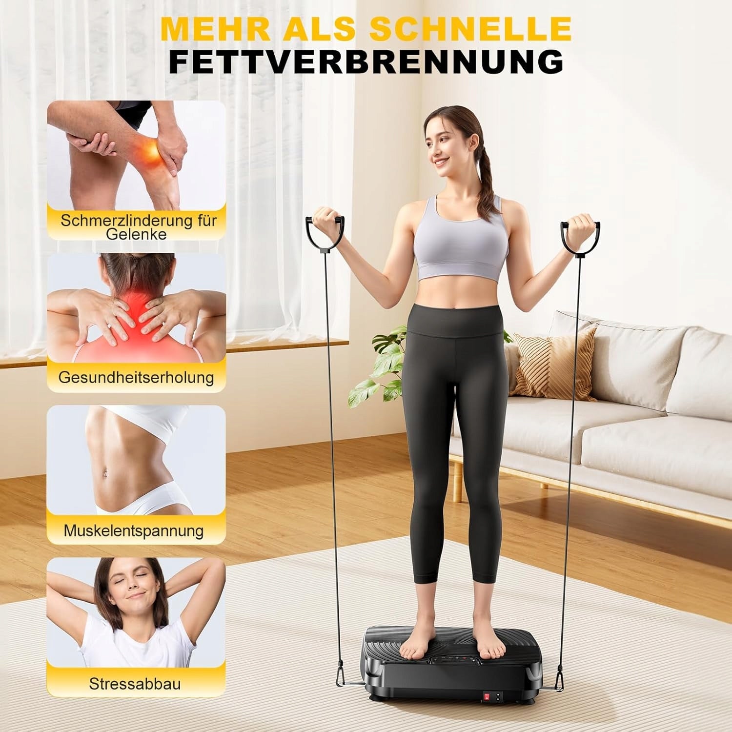 Vibration plate quiet motor max load 140 kg Stress reduction Relaxation Medical device no