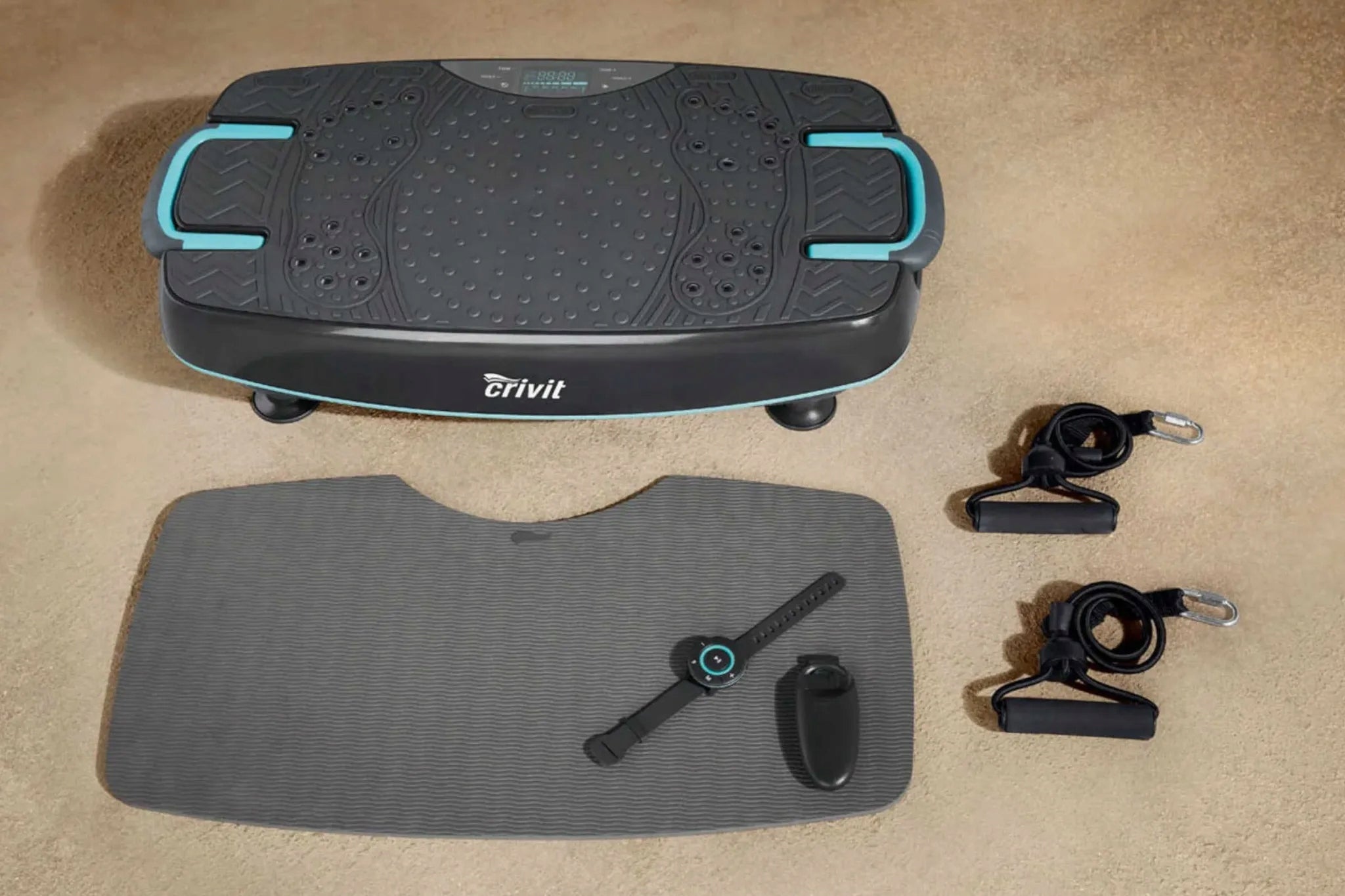 Vibration platform CRIVIT 200 W with counter and remote control watch Manufacturer code CRIVIT