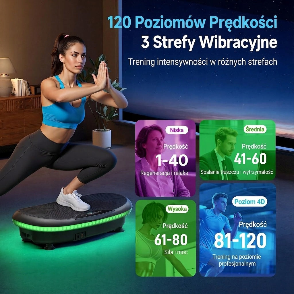 Vibration platform MERACH 4D 440W 120 levels Bluetooth Packaging status original