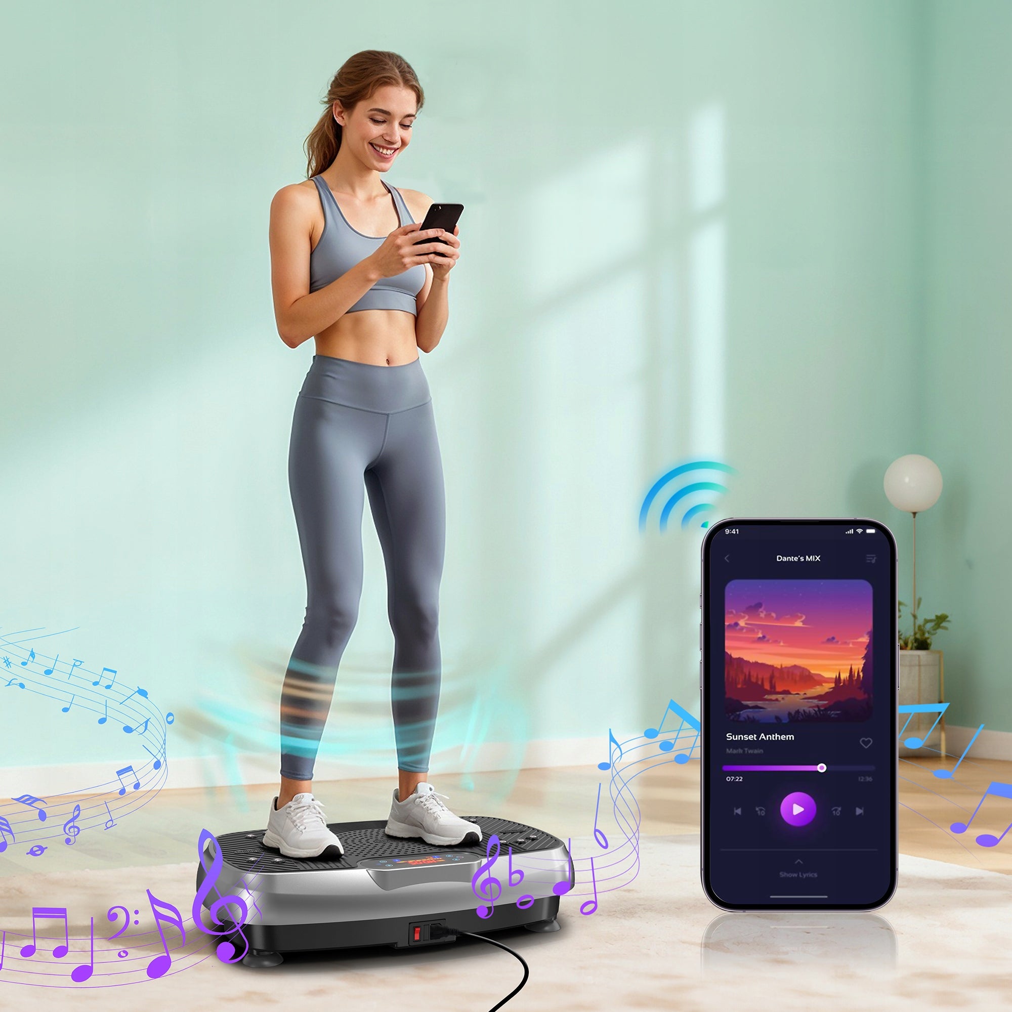 Vibration platform for weight loss, 199 levels, 5 modes,Bluetooth,160KG Packaging status original